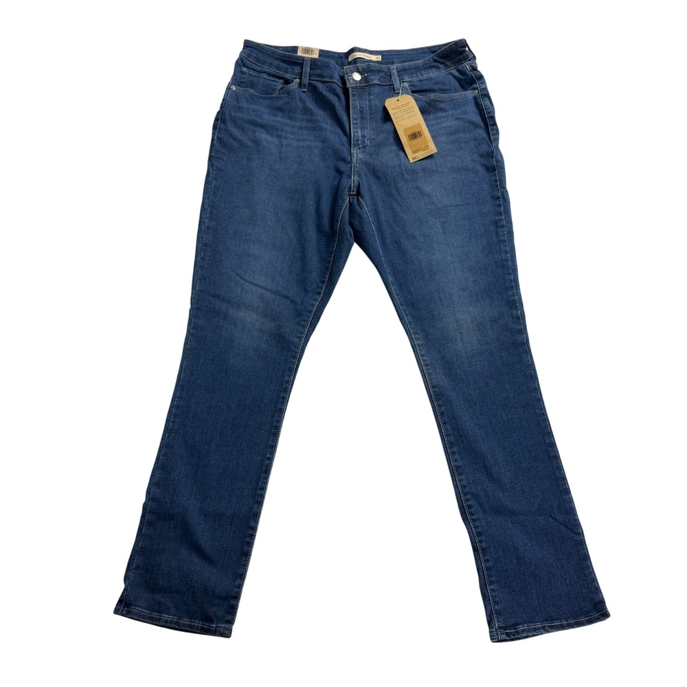 Levi's Women's Classic Mid Rise Skinny Jeans Hyperstretch W34 L30 18 Medium Blue